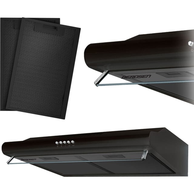 Unterbau-Küchenhaube - Absorber 60 cm Berdsen BE-10-A schwarz