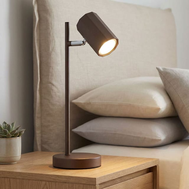 Schreibtischlampe Nachttischleuchte Tischlampe bronze Leselampe beweglich h 35cm