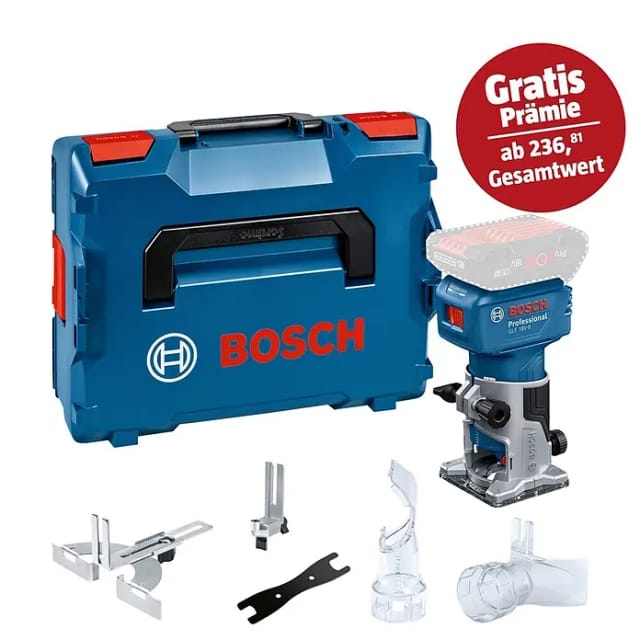 Bosch Professional - Bosch Kantenfräse / Laminatfräse glf 18V-8 ohne Akku und Ladegerät in l-boxx 136