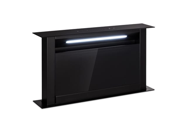 Klarstein - Downdraft-Dunstabzugshaube 90cm, Versenkbare Dunstabzugshaube Abluft/Umluft für die Küche, 714 m³/h Luftstrom mit Boost-Modus, 8 Modi