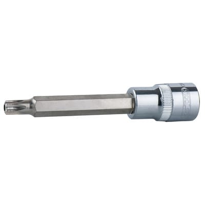 1/2' CHROMEplus Bit-Stecknuss Torx mit Stirnlochbohrung,lang, TB45
