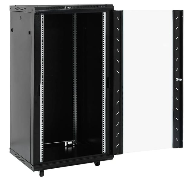 22U Netzwerkschrank 19" IP20 Schwarz 60x60x120 cm vidaXL