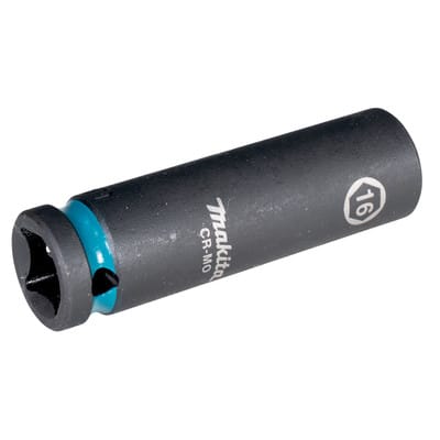 Impact Black Schlagnuss 1/2 Zoll SW16 lang Schlagschrauber E-16461 - Makita
