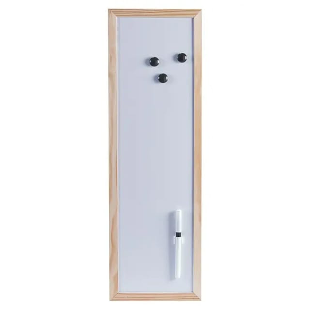 Weiße Magnetwandtafel mit Stift, 20 x 60 cm