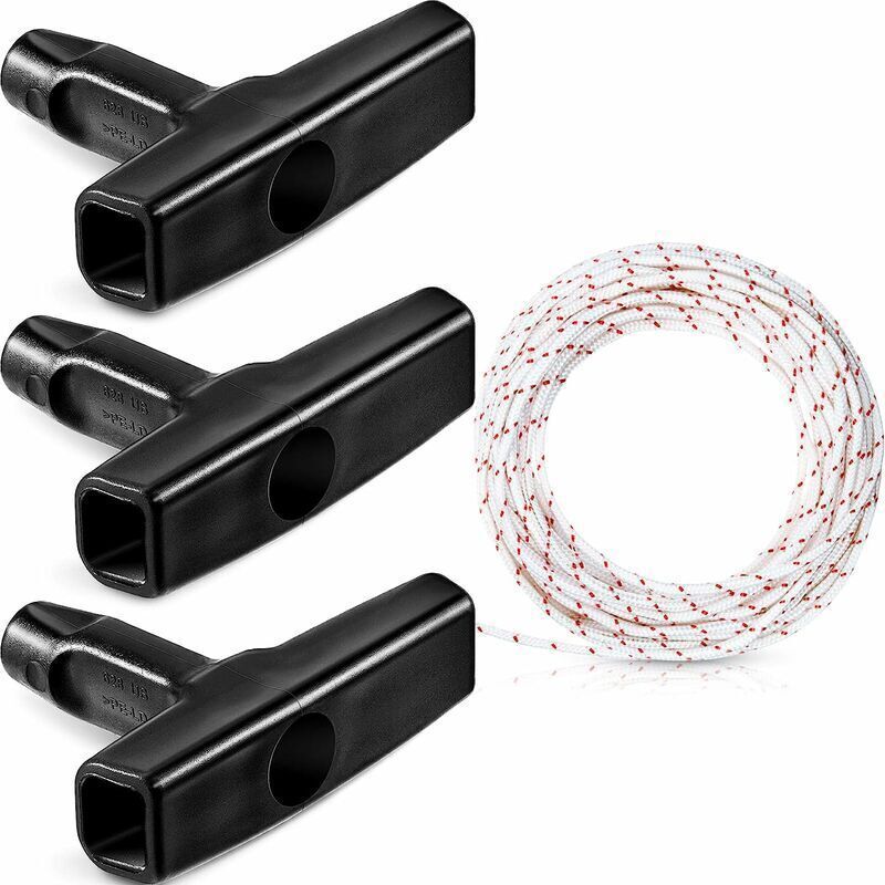 10 Meter Langes Rückstoßstartseil (3,0 Mm Zugkordel) Mit 3-teiligem Startgriff Für Rasenmäher, Kettensägen, Trimmer, Kantenschneider Und Schneidmotoren