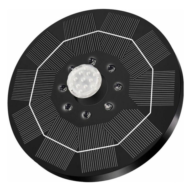 Solarbetriebene Tauchpumpe, Solarbrunnen, Steingartenpool Im Freien, Schwimmender Brunnen, Energiespeicher Mit 3-w-led-beleuchtung