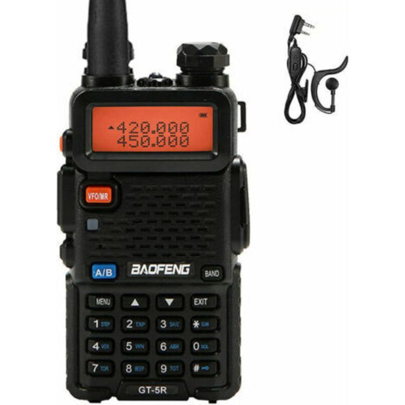 Baofeng Uv-5r 5w Walkie-talkie – 2-kanal-fm-funkgerät – Reichweite Bis Zu 5 Km – 1800 Mah Lithium-ionen-akku – 400–520 Mhz