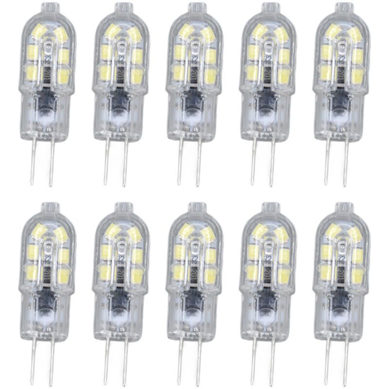 Jeffergarden G4 2835 Klare Led-lampe, 10er-pack, Led-lampe, Stecker, 220 V Wechselstrom, Für Wohnmobil-schränke, Gartenbeleuchtung, 6500 K Weißlicht
