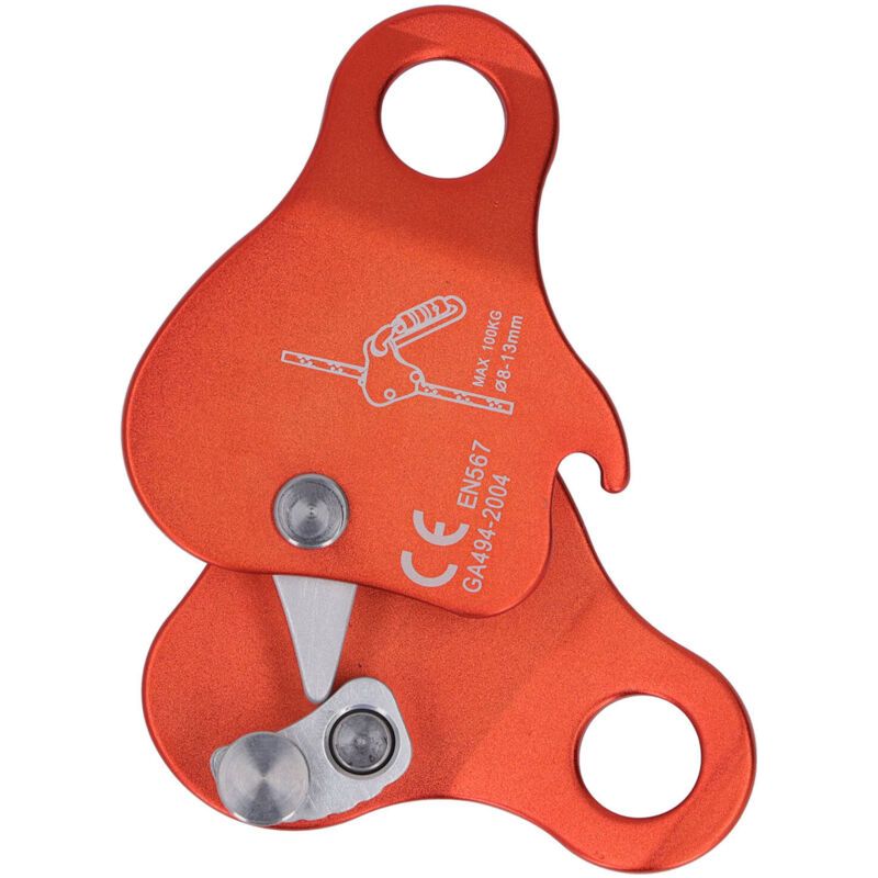 Jeffergarden Selbstsichernder Seilstopper Aus Aluminiumlegierung, 8–13 Mm Seildurchmesser, Für Klettern Und Bergsteigen Im Freien, Orange
