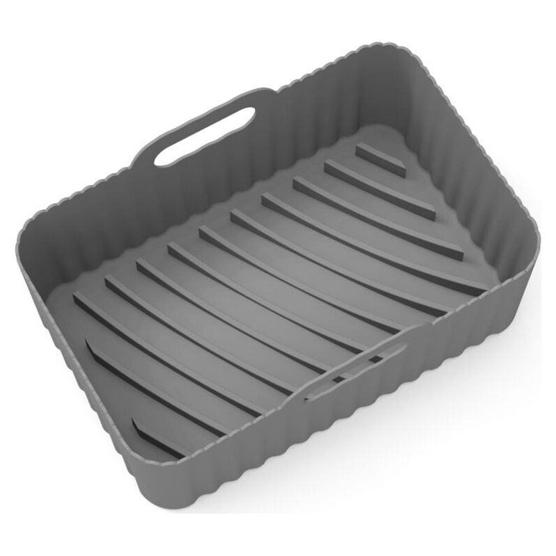 Doppelbratpfanne, Silikon-bratpfanne, Zubehör Für Heißluftfritteusen, Silikon-einlage (grau)