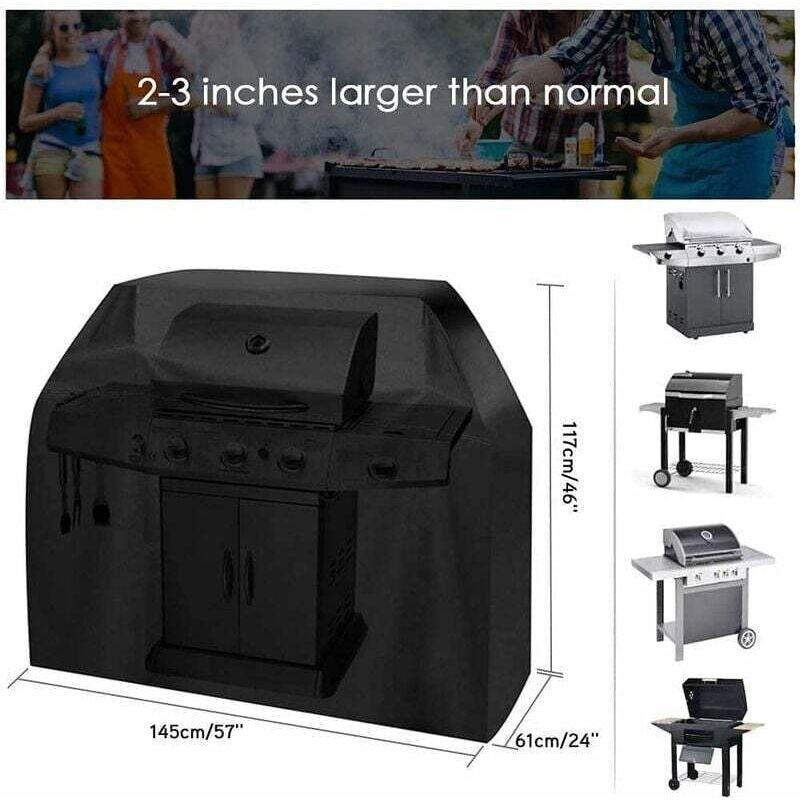 Grill- Und Grillplattenabdeckung, Outdoor-grillabdeckung Aus Plane – Schutzhülle Für Gas-, Holzkohle- Und Campinggrills, Grillabdeckung Aus Oxford-gewebe, Wasser-, Uv-, Wind-, Feuchtigkeits- Und Staub