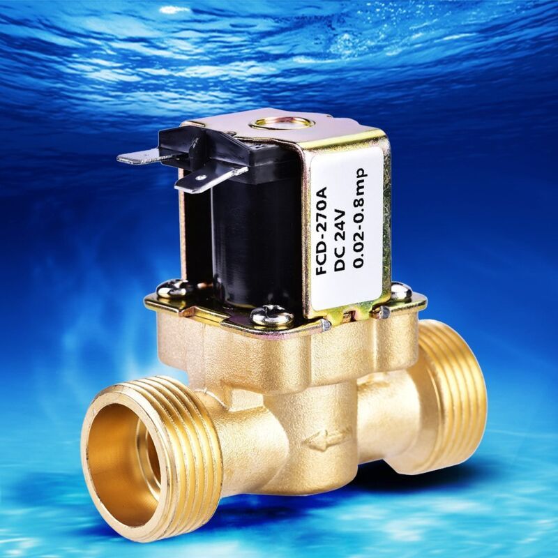 Jeffergarden 3/4"-elektromagnetventil Aus Messing, Normalerweise Geschlossen, 24 V Gleichstrom, Für Wassersteuerung