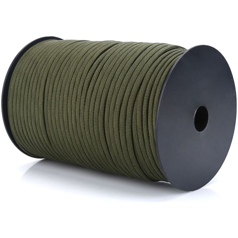 Jeffergarden 550 Reflektierendes Paracord-fallschirmleinen, 9-strängiger Kern, 100 M (armeegrün)