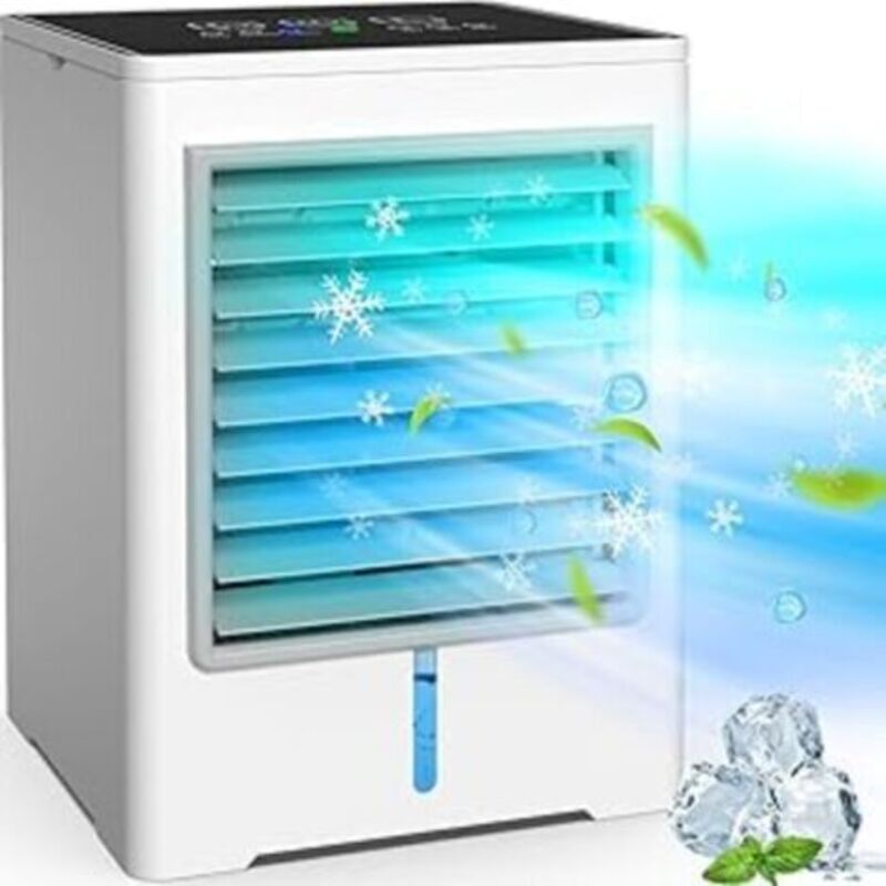 Tragbare Klimaanlage, 3-stufige Verdunstungsklimaanlage, 1/3/6-stunden-usb-touch-timer, Mi