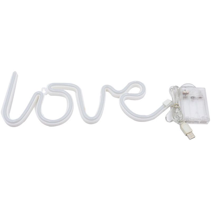 Batteriebetriebene Led-neonleuchte „love“ (rosa)