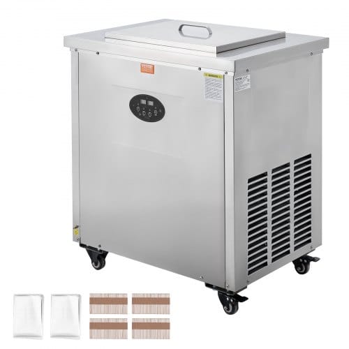 Mophorn - Vevor Kommerzielle Eismaschine, 2 Formen-set – 52-teiliges Eismaschine Zum Herstellen Von Eis Am Stiel, Eislutscher Aus Edelstahl, Eismaschine Für Eisstäbchen Für Bars, Cafes, Milchteeläden