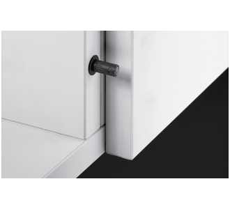 Push to open Magnet zum Einbohren lang, 37 mm Hublänge, weiß