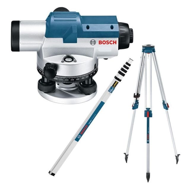 Bosch Optisches Nivelliergerät GOL 20 G inkl. Stativ BT 160 + GR 500 im Set