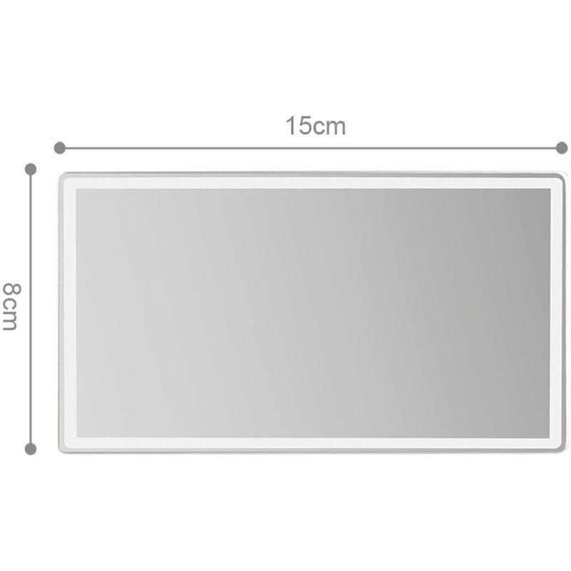 Kosmetikspiegel Fürs Auto – Klappbarer Schminkspiegel Mit Verchromter Edelstahloberfläche, Abmessungen 150 × 80 Mm