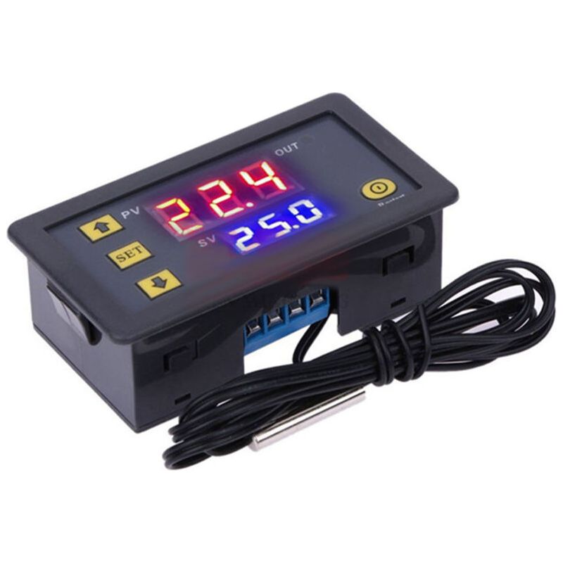 Temperaturregelmodul Mit Wasserdichter Sonde, Hochpräziser Digitaler Thermostat -50 Bis 110 °c, 12-v-netzteil