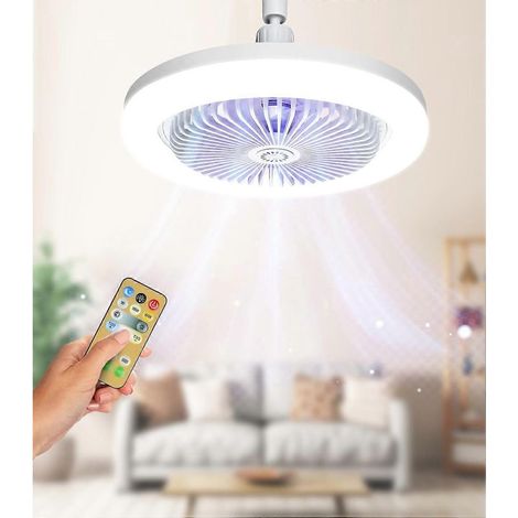 Ventilateur De Plafond Silencieux 30w Avec Éclairage Led – 3 Vitesses Réglables – Télécommande – Installation Facile E27 – Madeira
