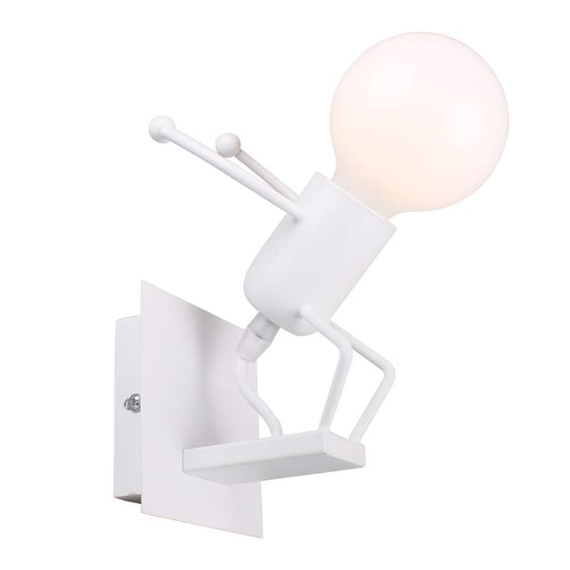 Wandlampe Humanoid LED Wandleuchte Modern Innen für Bar, Schlafzimmer, Küche, Restaurant, Café, Flur (Weiß)