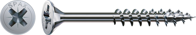 Spax - 4,5x35 Senkmultikopf Kreuzschlitz Z2 Teilgewinde Blank Verzinkt 500St