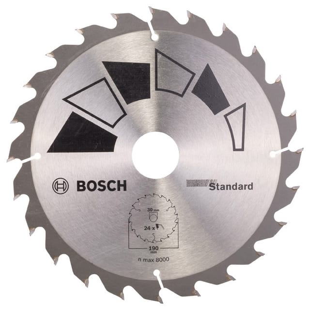 Kreissägeblatt standard d= 190 mm Bohrung= 30 mm z= 24 - 2609256820 - Bosch