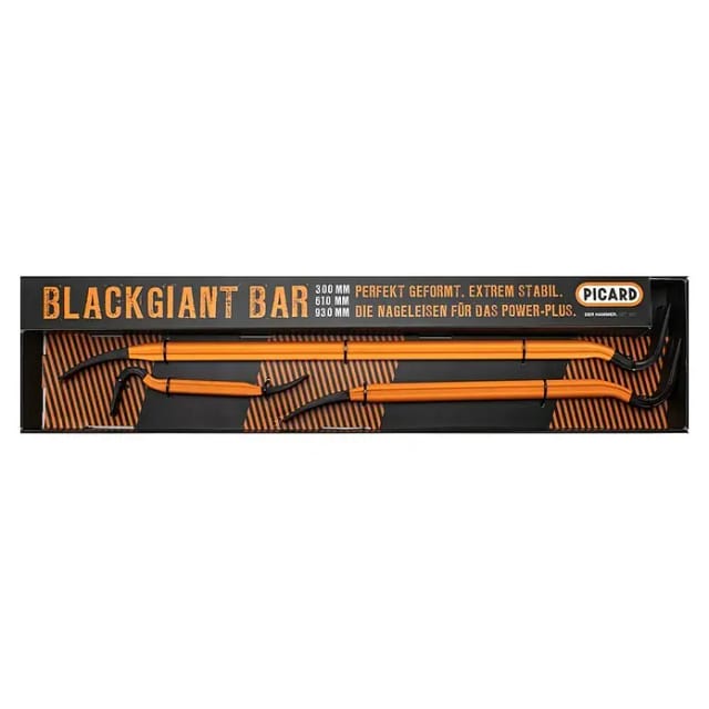 Nageleisen BlackGiant® Bar Set: 1 x 300, 1 x 610, 1 x 930 mm - Picard