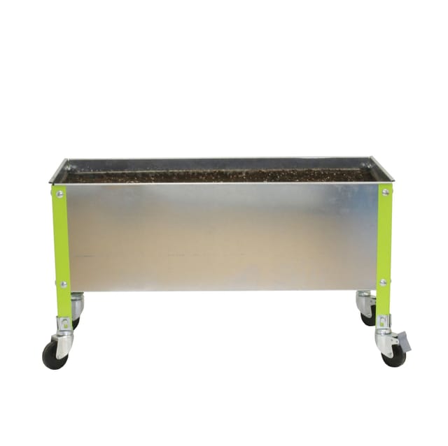 Simonrack Mobile Blumenkasten grün 70 L aus verzinktem Metall