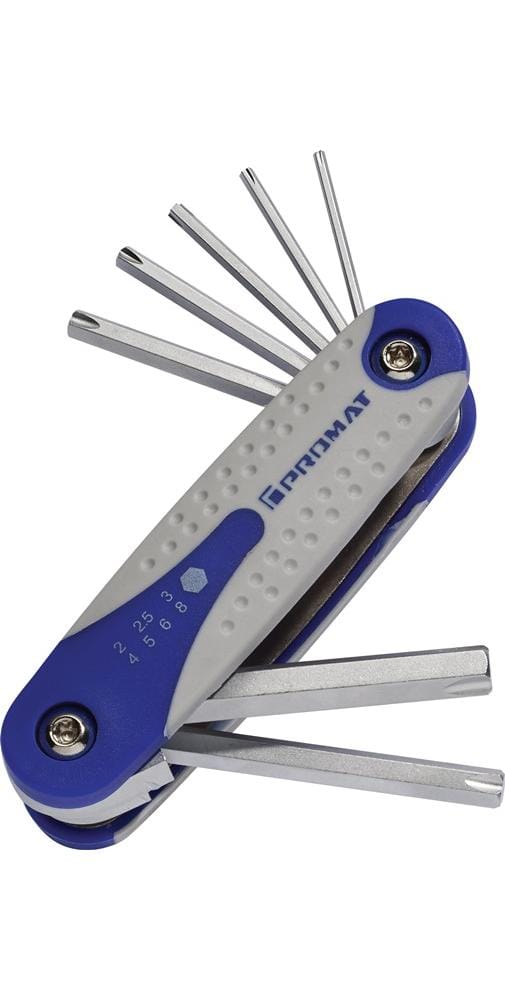 Schraubendrehersatz PL 7-teilig Handklapphalter SW 2 - 8 mm Löseprofil S2-Stahl