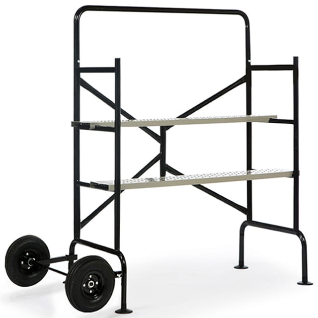 Mobiles Gerüst auf Rädern L.140xl.78xH.135 CM mit 2 Plattformen