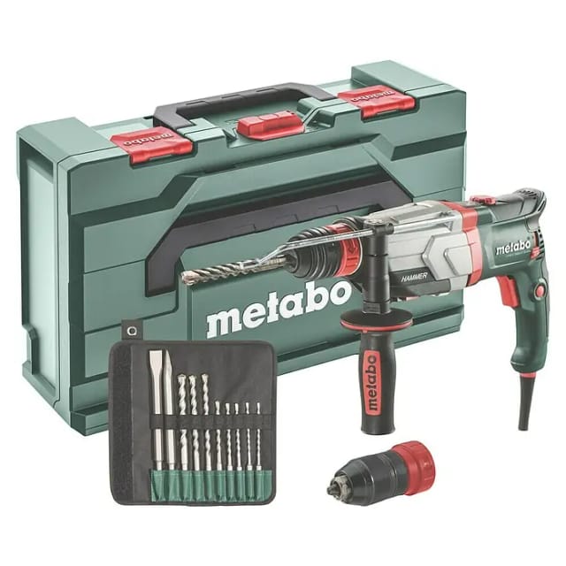 Metabo - Multihammer uhev 2860-2 Quick Set inkl. SDS-Plus Bohrer/Meißel im Koffer