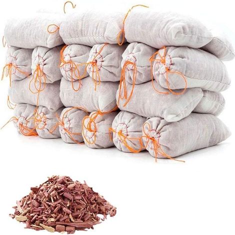 Packung Mit 14 Duftsäckchen Mit Roten Zedernholzspänen Zur Aufbewahrung In Schränken Und Schubladen. Frischer Duft. Ideal Zum Beduften Ihrer Schuhe.