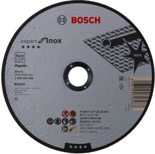 Bosch PRO Stainless Steel and Metal Trennscheibe 180 x 1,6 x 22,23 mm - 2608603406
