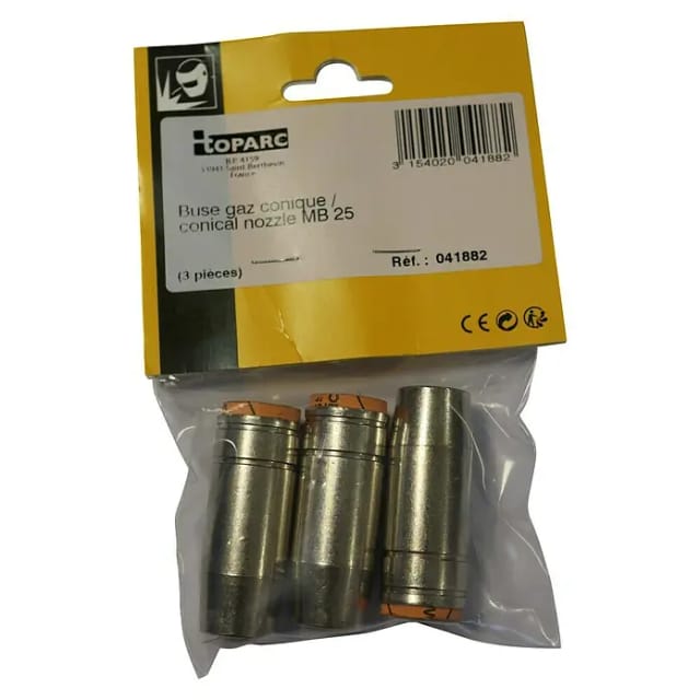 Toparc 041882 Gasdüsen - 250 a - ø 15 mm, 3er