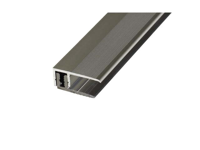 Proline - Abschlussprofil provario Uni, 7-18 mm, Aluminium, 100 cm, eloxiert Edelstahl