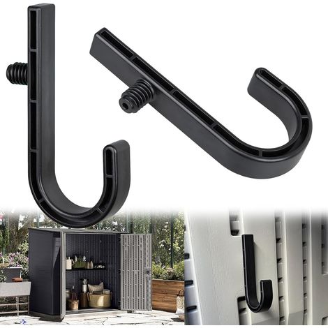 Set Mit 2 Neuen J-haken, Kompatibel Mit Suncast/craftsman-regalen. Zubehör Für Gartenhäuser, Aufbewahrungsregale Im Außenbereich, Wandmontage Und Garagenorganisation.