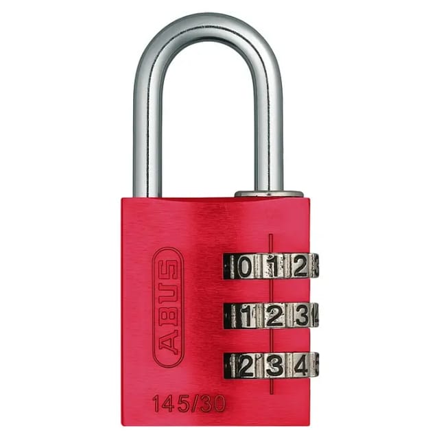 Abus - ABVS46615 Vorhängeschloss 31.5 mm Rot Zahlenschloss