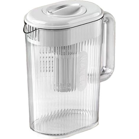 Kaltwasserspender Aus Glas Mit Integriertem Filter – Großes Fassungsvermögen Für Zuhause Und Kühlschrank – Für Heiße Und Kalte Getränke – Ergonomischer Griff – Ideal Für Kräutertees Und Zur Flüssigkei