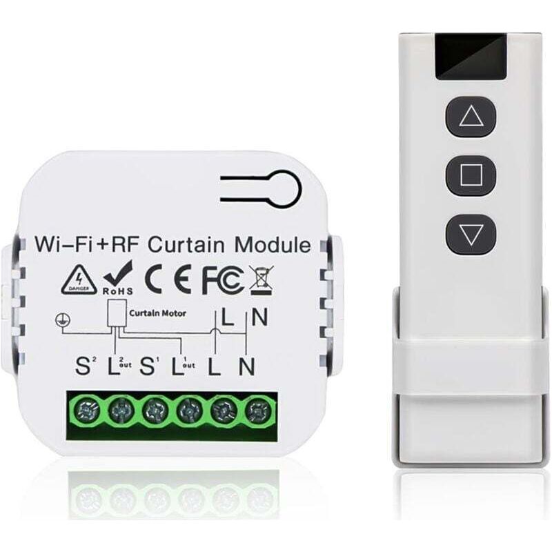 Fernbedienung Und Wandsender Für Motorisierte Systeme – Drahtloses Rollladensteuerungsset – 433-mhz-funkfernbedienung – 100 M Reichweite – Empfängermodul Für Rollläden Und Jalousien