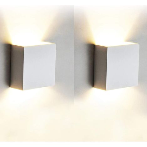 Moderne 7-w-led-wandleuchte, 2 Stück, Aluminium, Warmweiß (3000 K), Beleuchtungskörper Für Wohnzimmer, Schlafzimmer, Flur