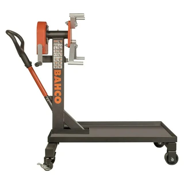 Bahco - Motorständer mit Getriebe, Kapazität 500 kg, fahrbar, Übersetzung 70:1, BH8AC2-500