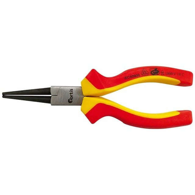 FP - Fortis Langbeckzange vde 160 mm runde Backen, Mehrkomponenten-Griff