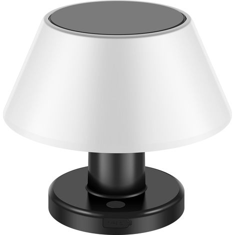 Usb-wiederaufladbare Solar-tischleuchte, Moderne Wasserdichte Tischleuchte (ip65), Kabellos, 4 Einstellbare Beleuchtungsmodi, Led-nachttischlampe Für Terrasse, Garten, Schlafzimmer, Wohnzimmer