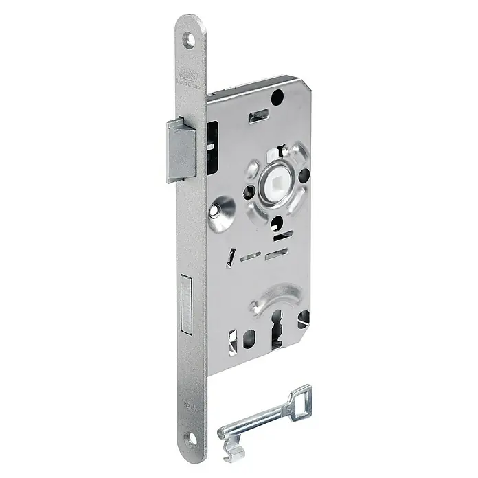 FP - Zimmertür-Einsteckschloss 0215 bb 20/ 55/72/8 mm din links silber abgerundet Klasse 1 Zinkdruckgruss