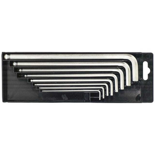 FP - Fortis Winkelschraubendreher-Box 8-tlg. 2-10 mm Kugekopf lg