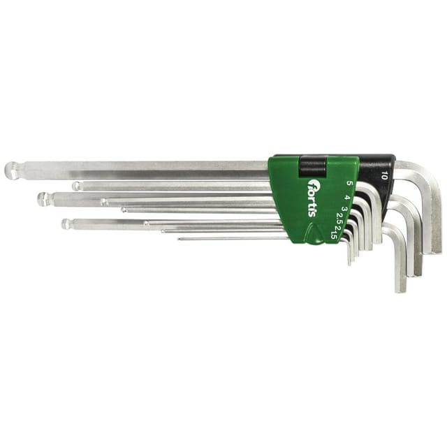 FP - Fortis Winkelschraubendreher-Clip 9-tlg. 1,5-10 mm Kugelkopf