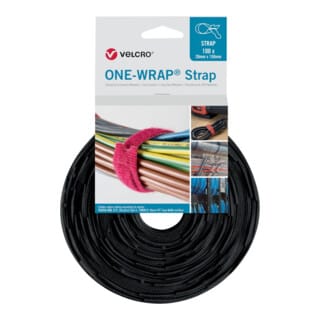 FP - velcro® Klettkabelbinder one-wrap® Strap 20 x 200mm, schwarz, 100 Stück