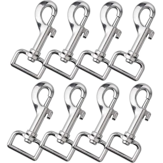 8 Stück Karabinerhaken Mit Drehbarem Ösengelenk, Drehhaken, Auslösehaken, Haken Mit Drehgelenk, Für Haustierketten, Schlüsselanhänger, Rucksäcke